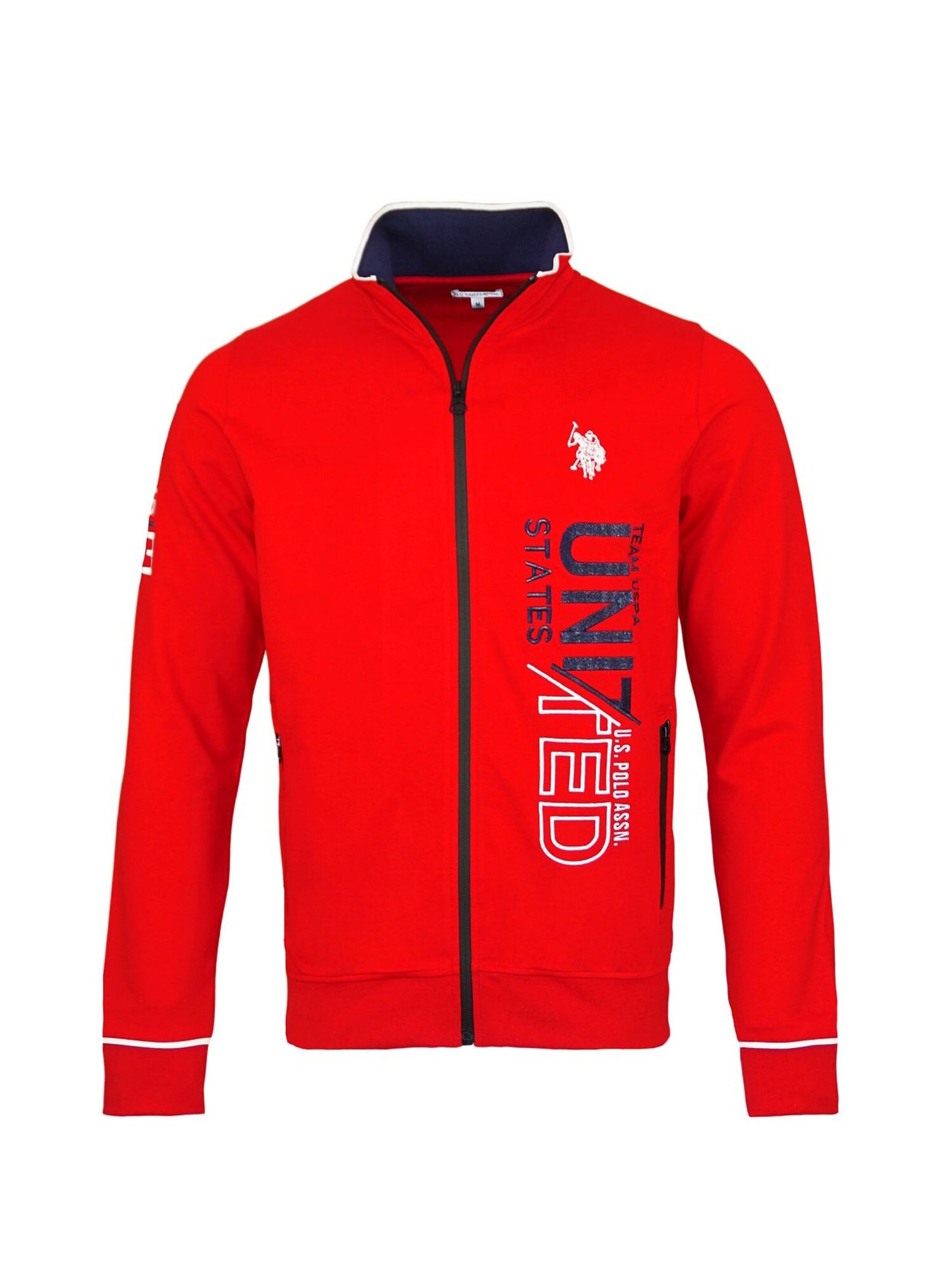 Veste de survêtement U.S. POLO ASSN. en rouge : devant