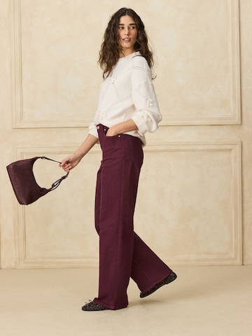 Next Wide leg Jeans in Red