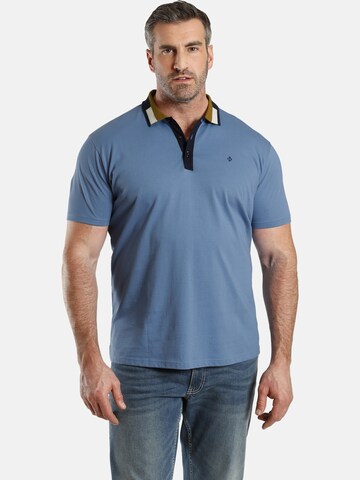 Charles Colby Shirt ' Earl Faolan ' in Blauw: voorkant