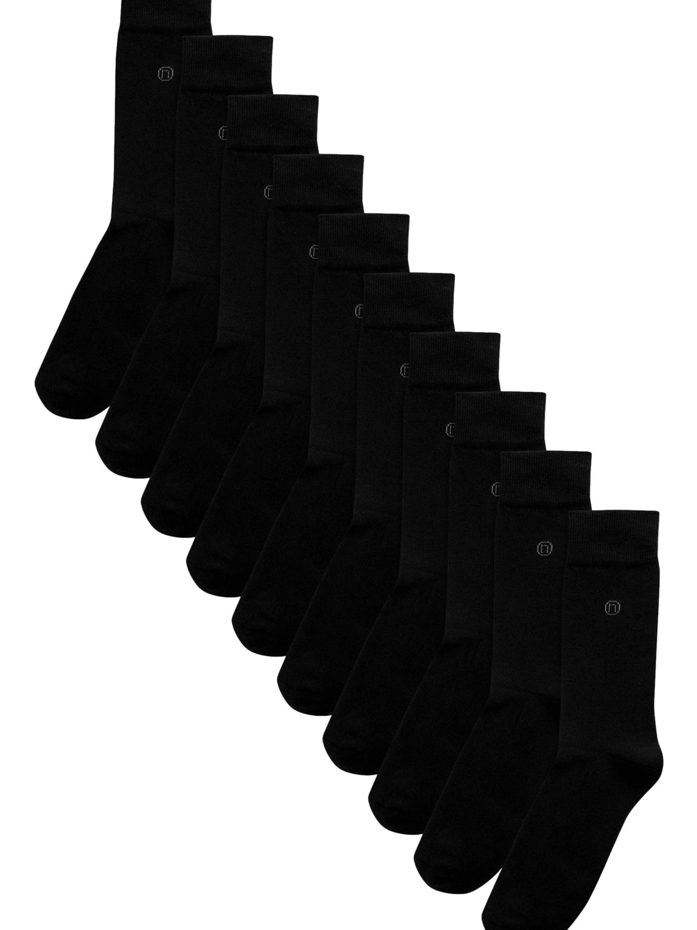 Next Socken in Schwarz: Vorderseite