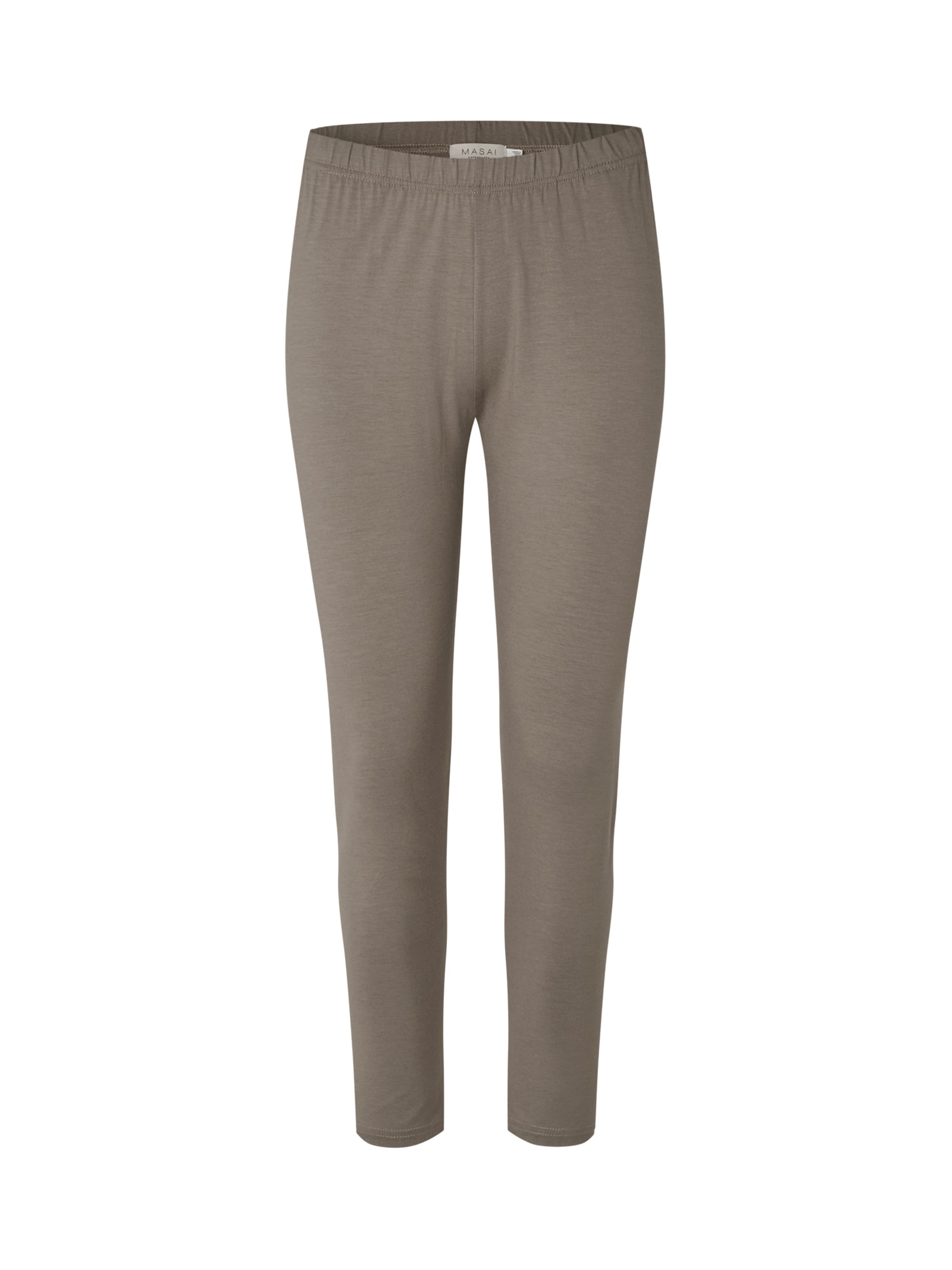 Coupe slim Leggings 'Pia' Masai en marron : devant