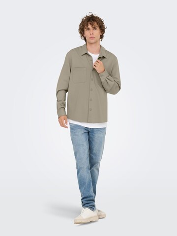 Only & Sons Comfort Fit Skjorte 'MARK' i grå