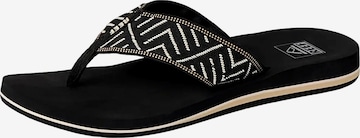 REEF Badeschuh 'Spring Woven' in Schwarz: Vorderseite