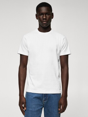 MANGO MAN T-shirt 'CHERLO' i vit: framsida