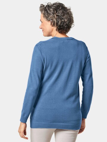 Goldner Strickjacke in Blau