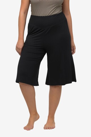 Wide Leg Pantalon Ulla Popken en noir : devant