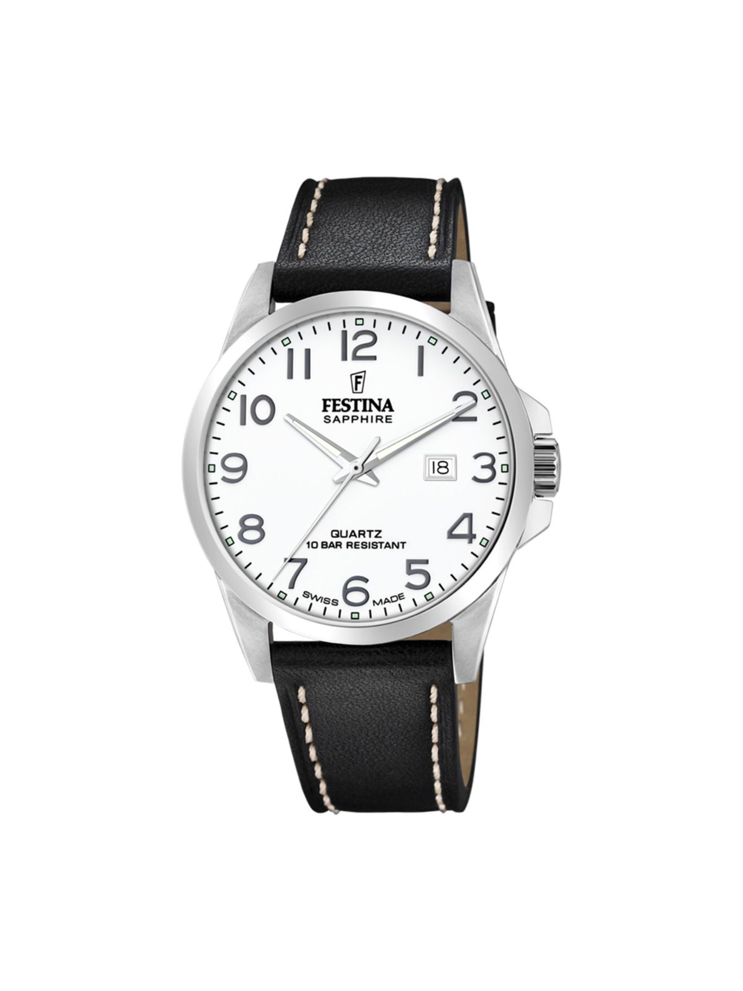 Montre à affichage analogique FESTINA en blanc : devant