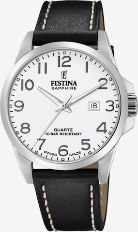 Montre à affichage analogique FESTINA en blanc : devant