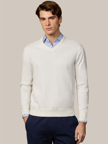 Hackett London Sweater 'ESS' in White: front