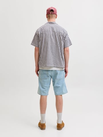 JACK & JONES Comfort fit Button Up Shirt in Blue