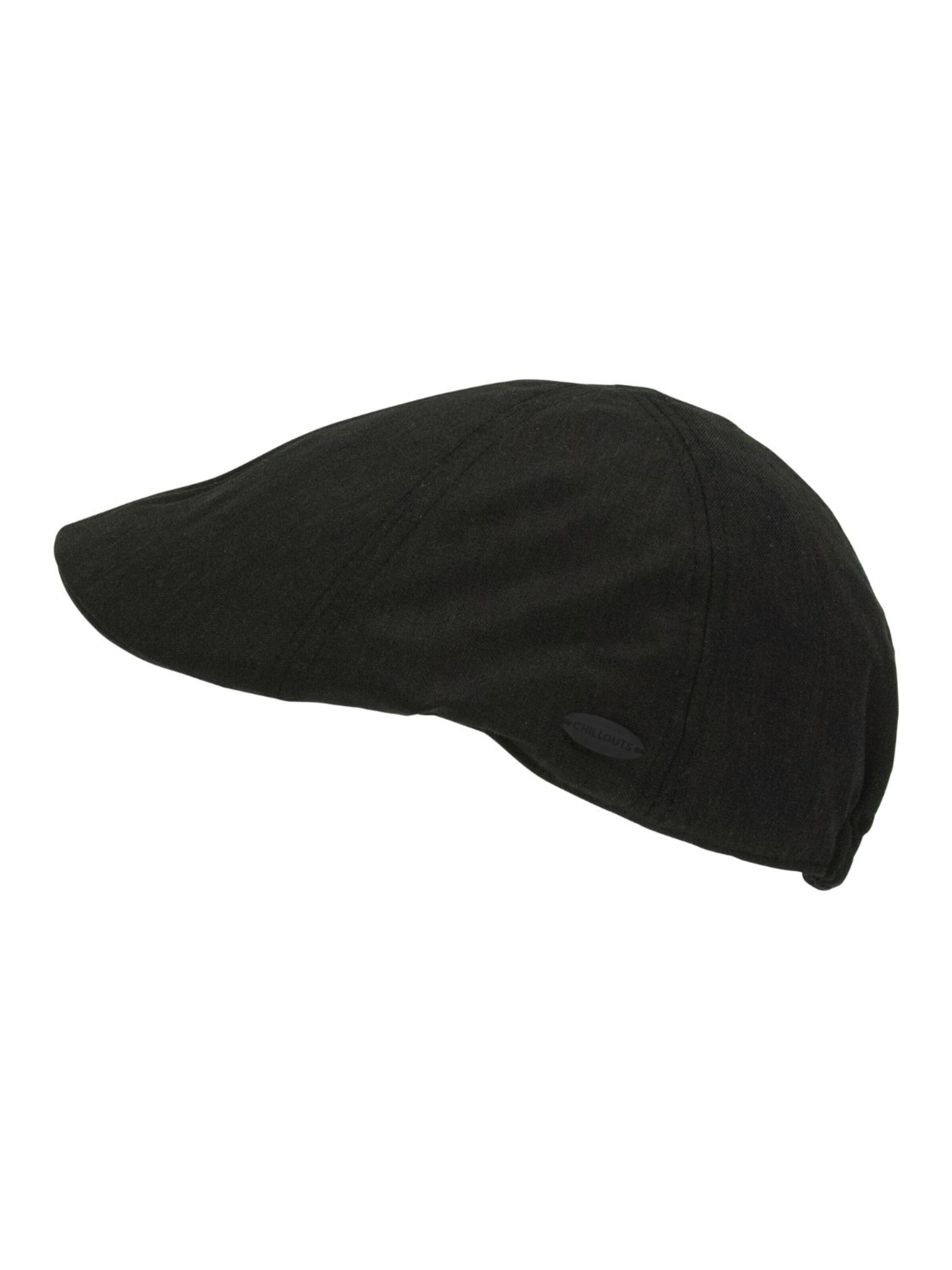 chillouts Cap 'Schiebermütze "Kapolei" (Flat Cap)'‌‌‌‌ in Schwarz: Vorderseite