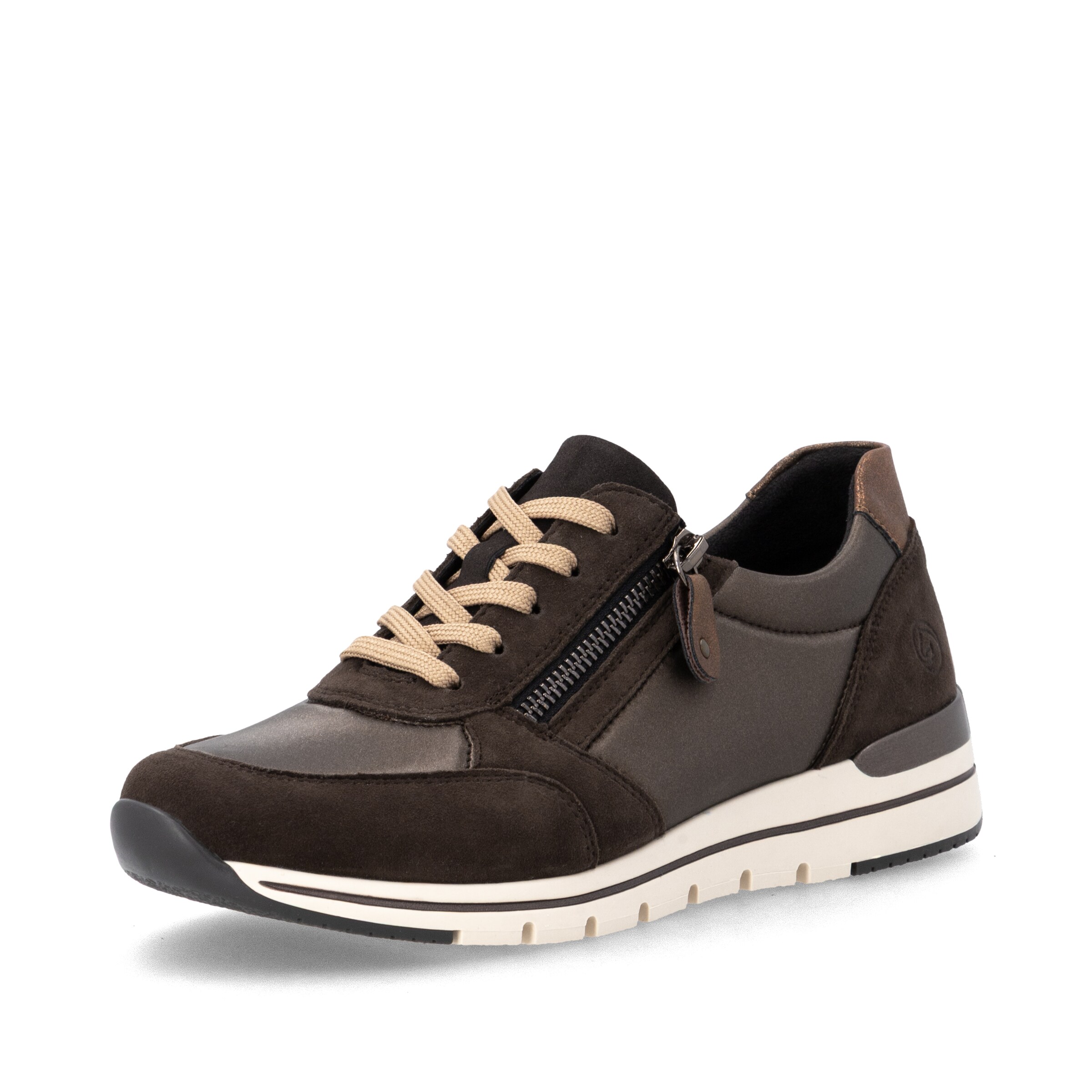 Baskets basses REMONTE en marron : devant