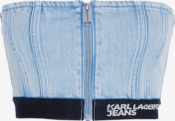 KARL LAGERFELD JEANS - Top en azul: frente