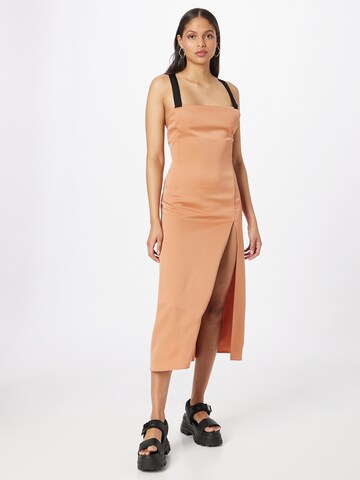 PINKO - Vestido de cocktail 'MACADAMIA' em laranja: frente