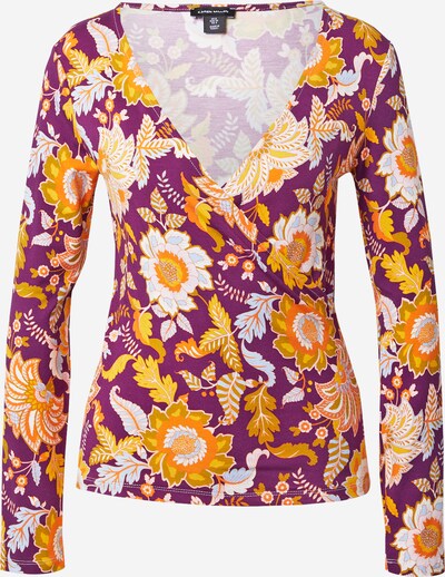 Karen Millen Shirt 'Batik' in hellblau / dunkelgelb / beere / dunkelorange / weiß, Produktansicht