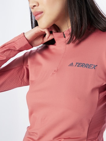 ADIDAS TERREX - Camisa funcionais 'Xperior' em vermelho