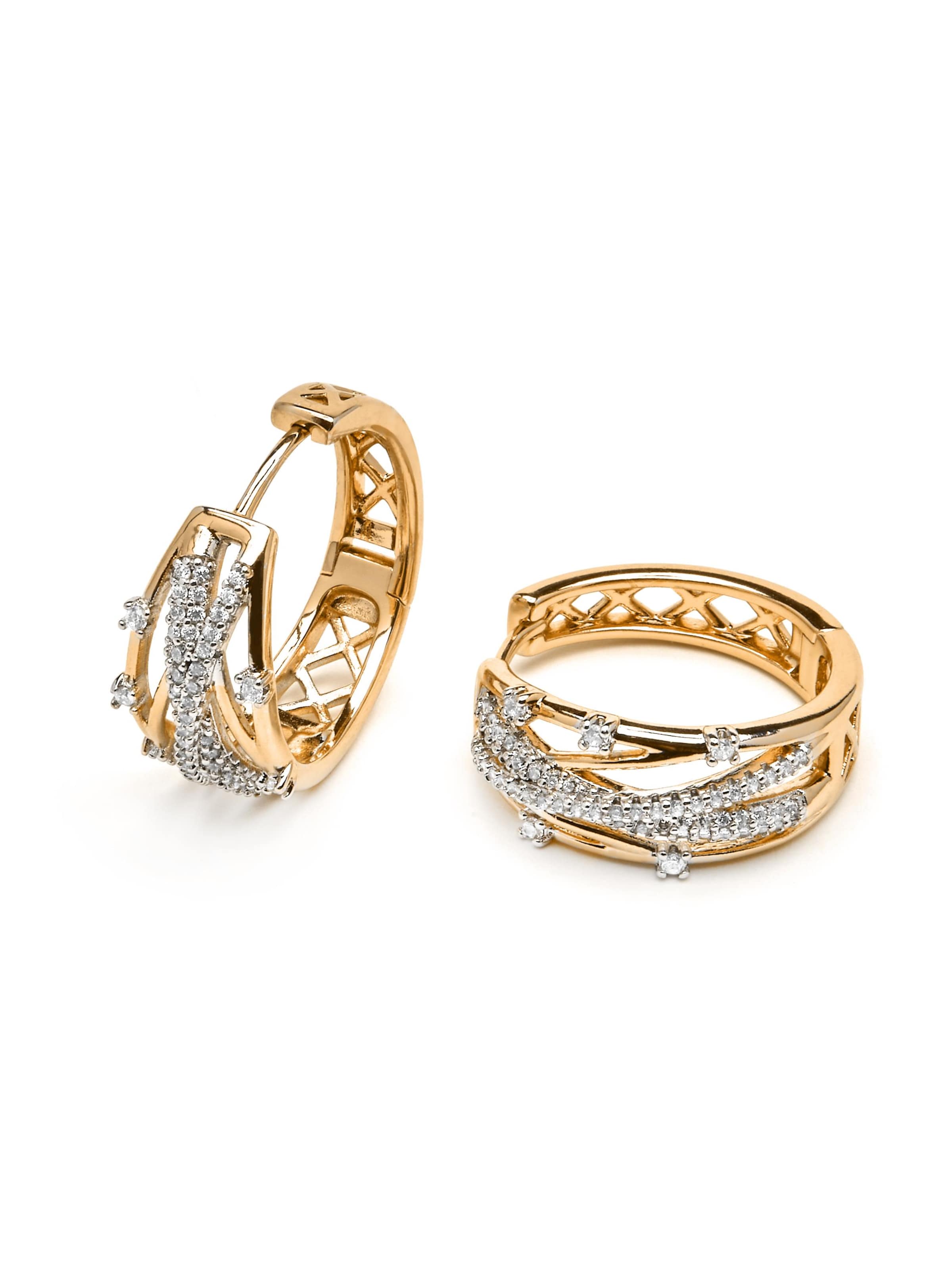 Luxenter Earrings 'Hax' in Gold