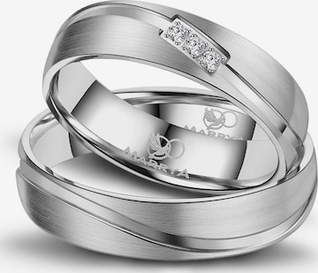 MARRYA Ring 'MARRYA ES-01 Ehering aus Edelstahl – Silberfarben' in Grey: front