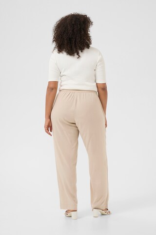 KAFFE CURVE Loose fit Pants 'Mille' in Beige