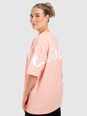 T-Shirt ' Liquid Brail ' Smilodox en rose