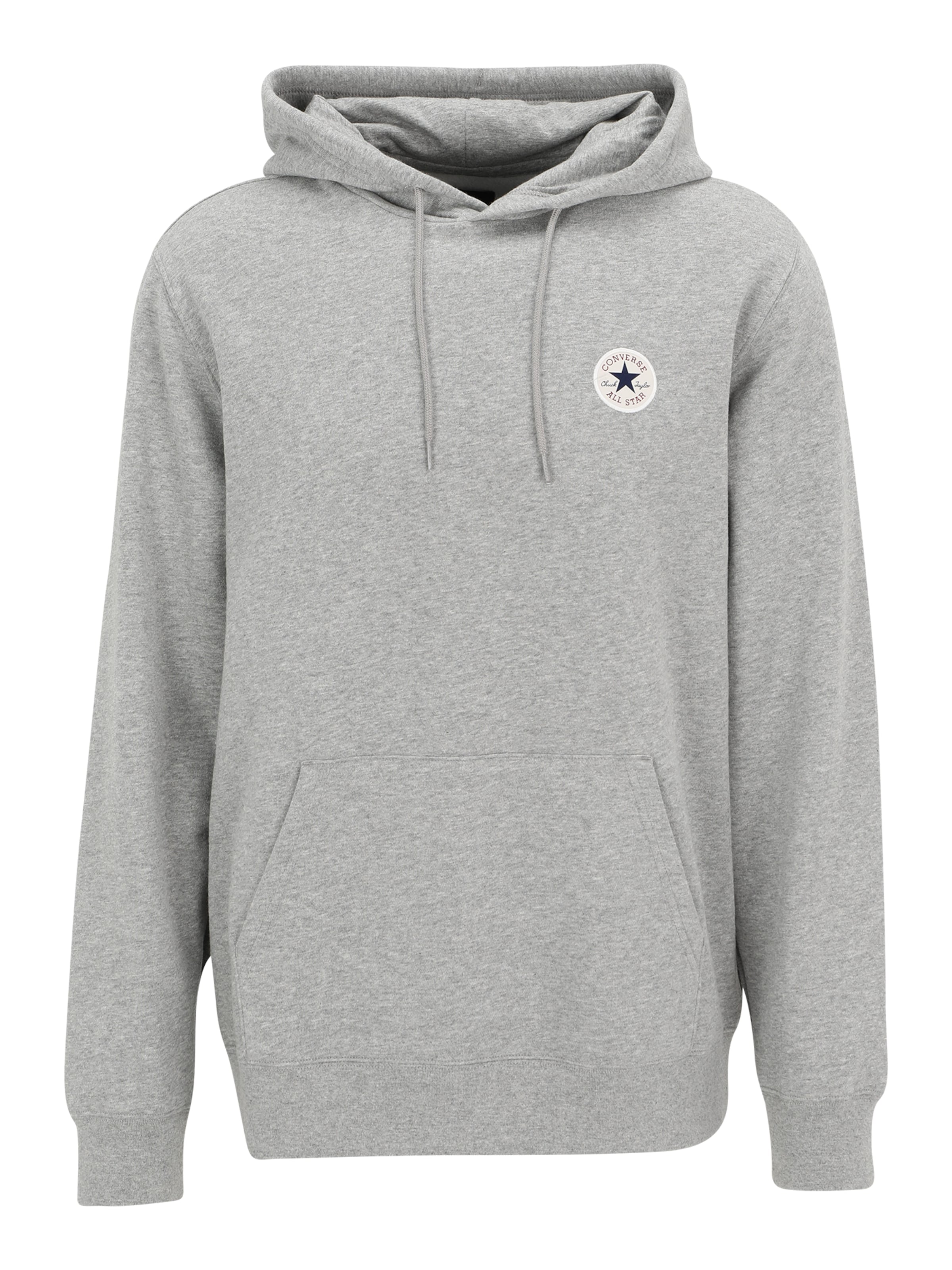 pelēks CONVERSE Sportisks džemperis 'CHUCK': no priekšpuses