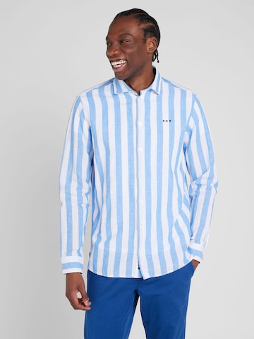 FQ1924 Regular fit Button Up Shirt 'Steven' in Blue: front