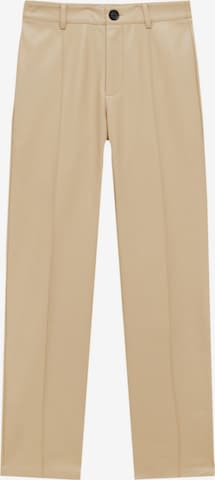 Pantalon à plis Pull&Bear en beige : devant