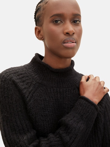 TOM TAILOR DENIM Sweater in Black