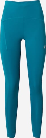 ASICS Skinny Workout Pants 'ROAD' in Blue: front