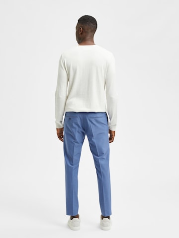 Coupe slim Pantalon chino 'Josh' SELECTED HOMME en bleu