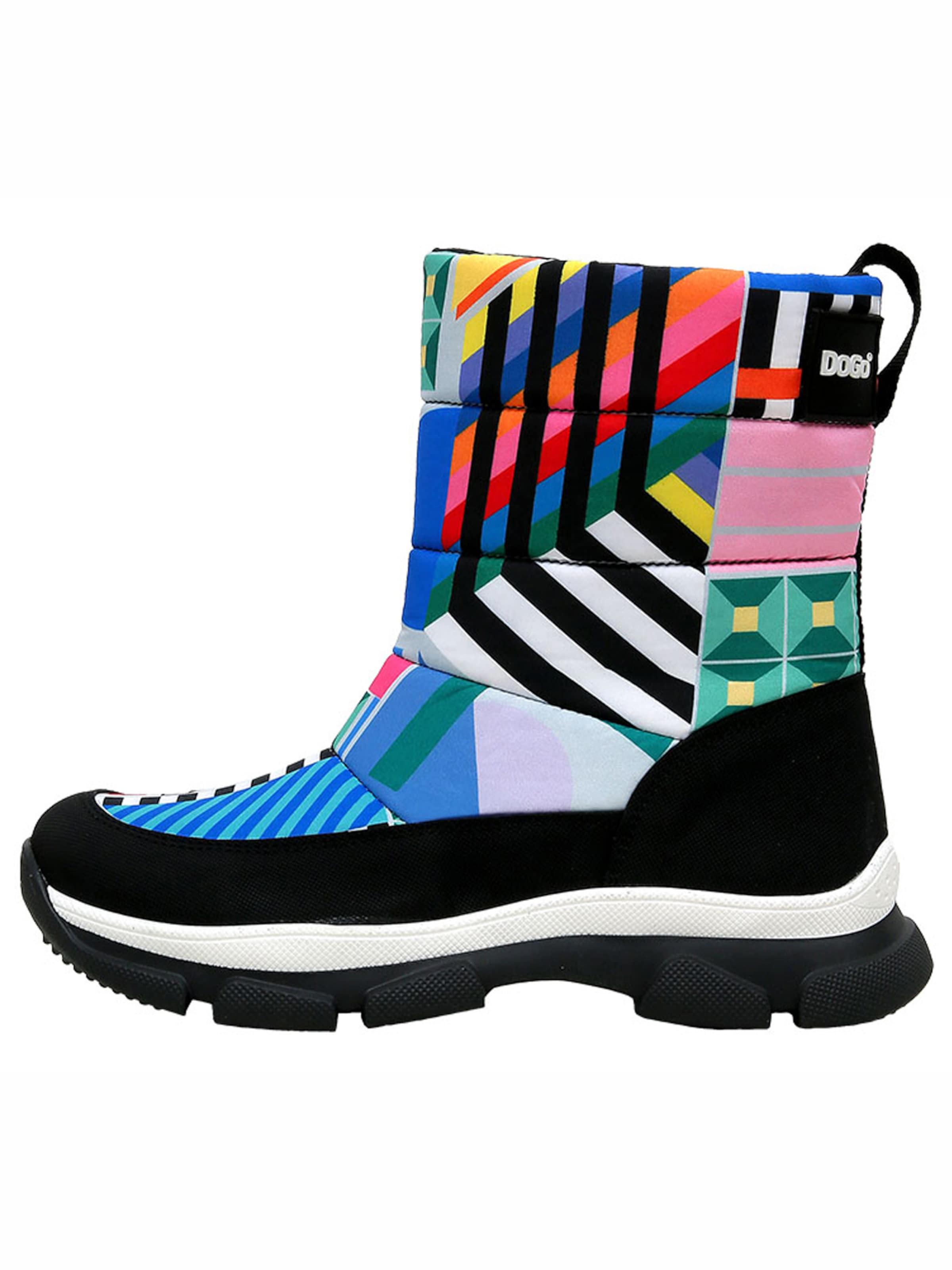 DOGO Snow Boots 'Dogo Nortia - Geometric' in Black: front