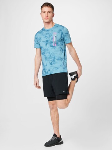 T-Shirt fonctionnel 'RUN ANYWHERE' UNDER ARMOUR en bleu