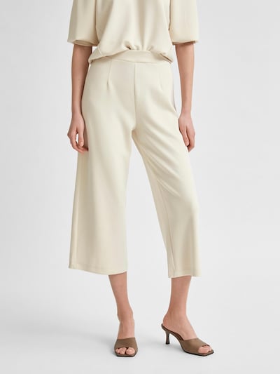 Pantaloni 'SLFTENNY MW CROPPED WIDE PANT B' SELECTED FEMME di colore bianco, Visualizzazione prodotti