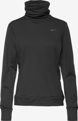 NIKE Funktionsbluse i sort: forside