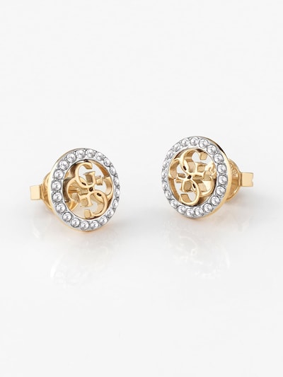 GUESS Earrings 'Life In 4G' in Gold / Transparent, Item view