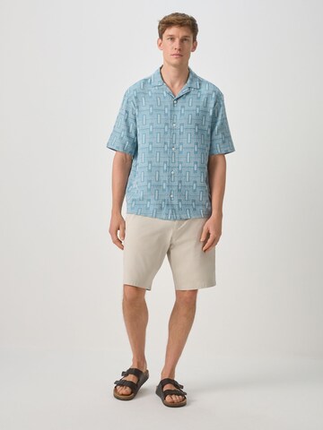 Next Regular fit Button Up Shirt in Blue