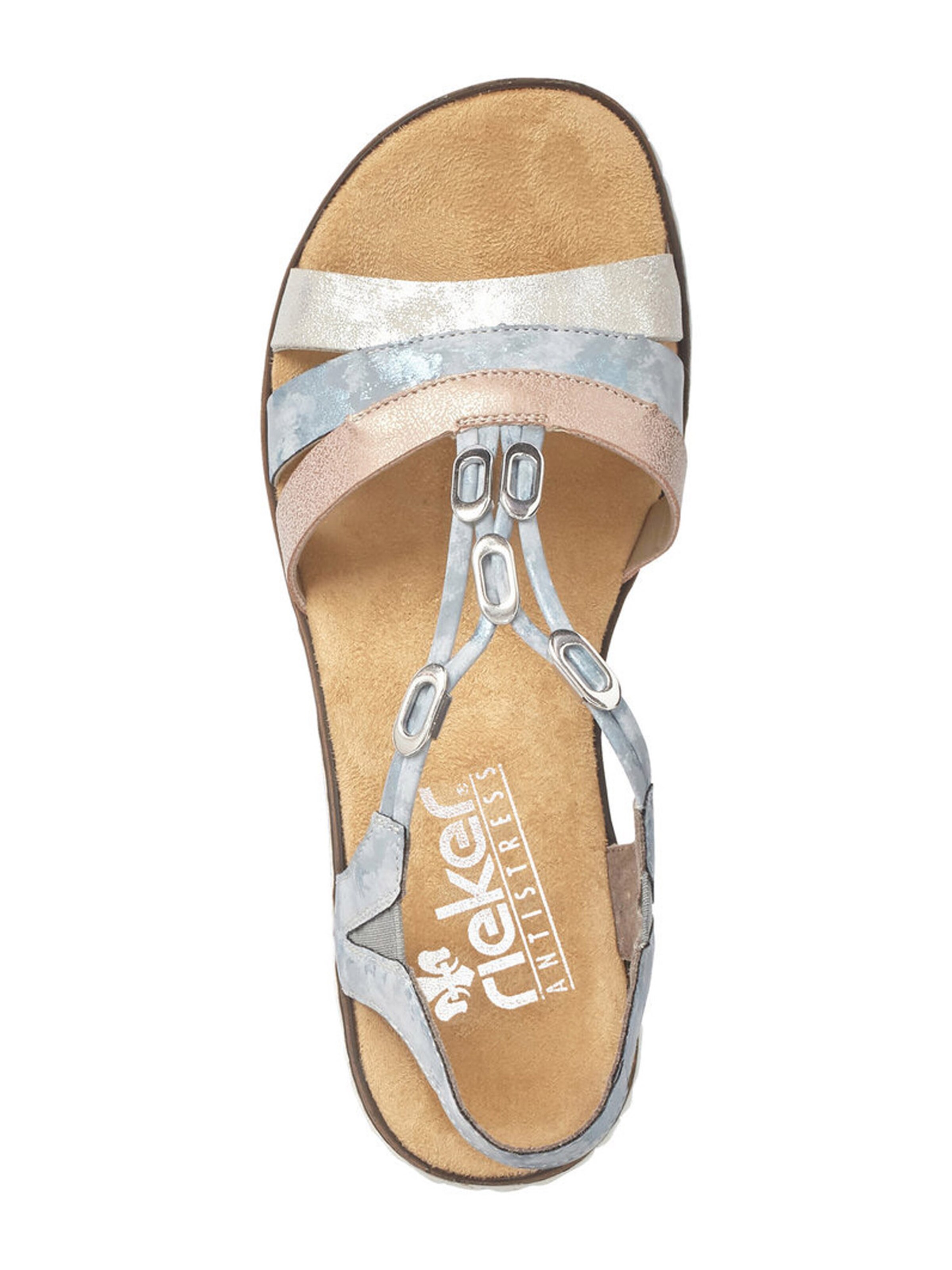 Rieker Pántos szandál - kék