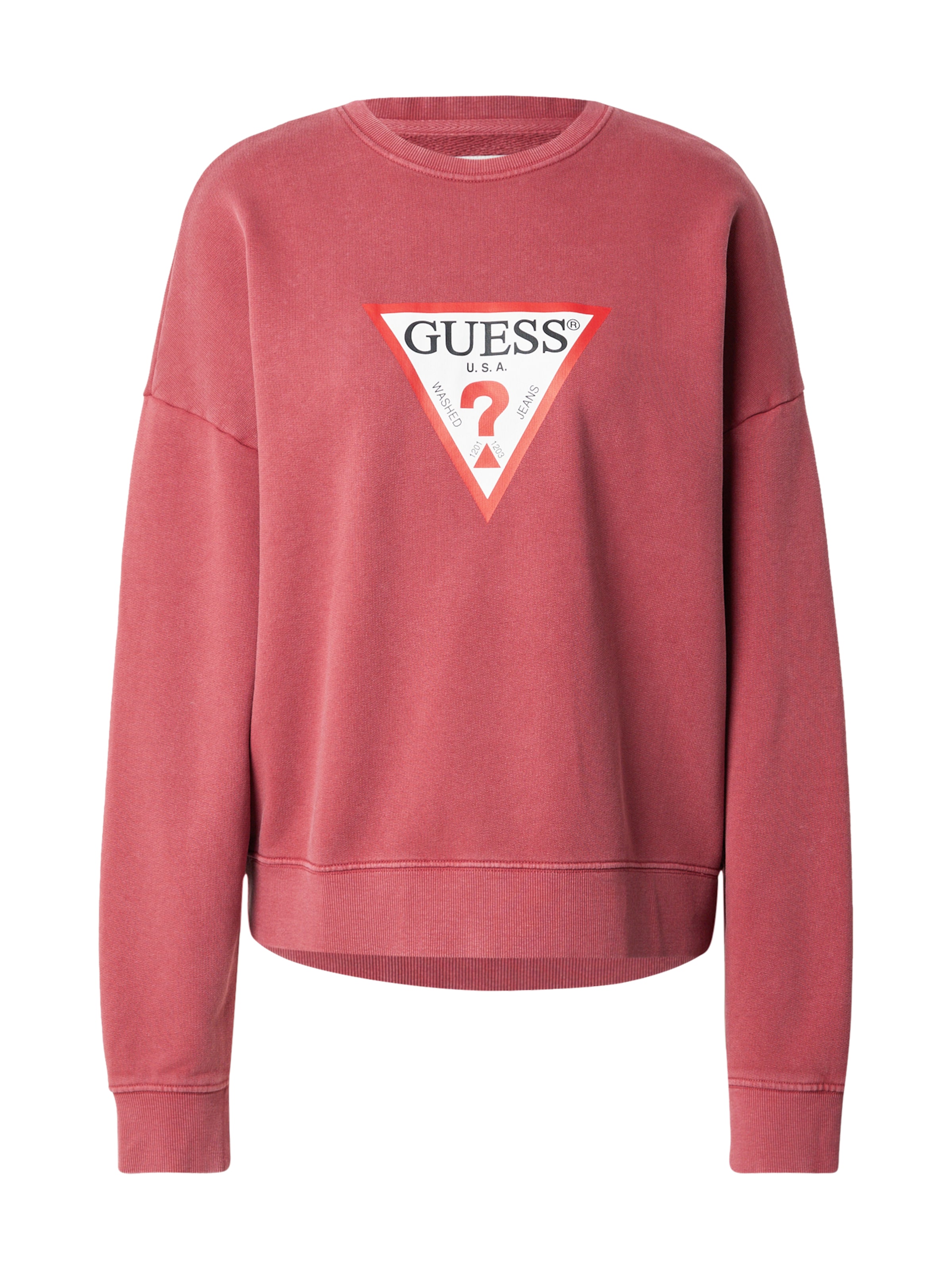 GUESS JEANS Sweatshirt in Rood: voorkant