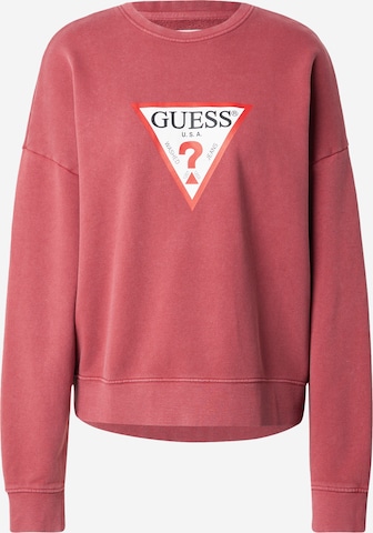 GUESS JEANS Collegepaita värissä punainen: etupuoli