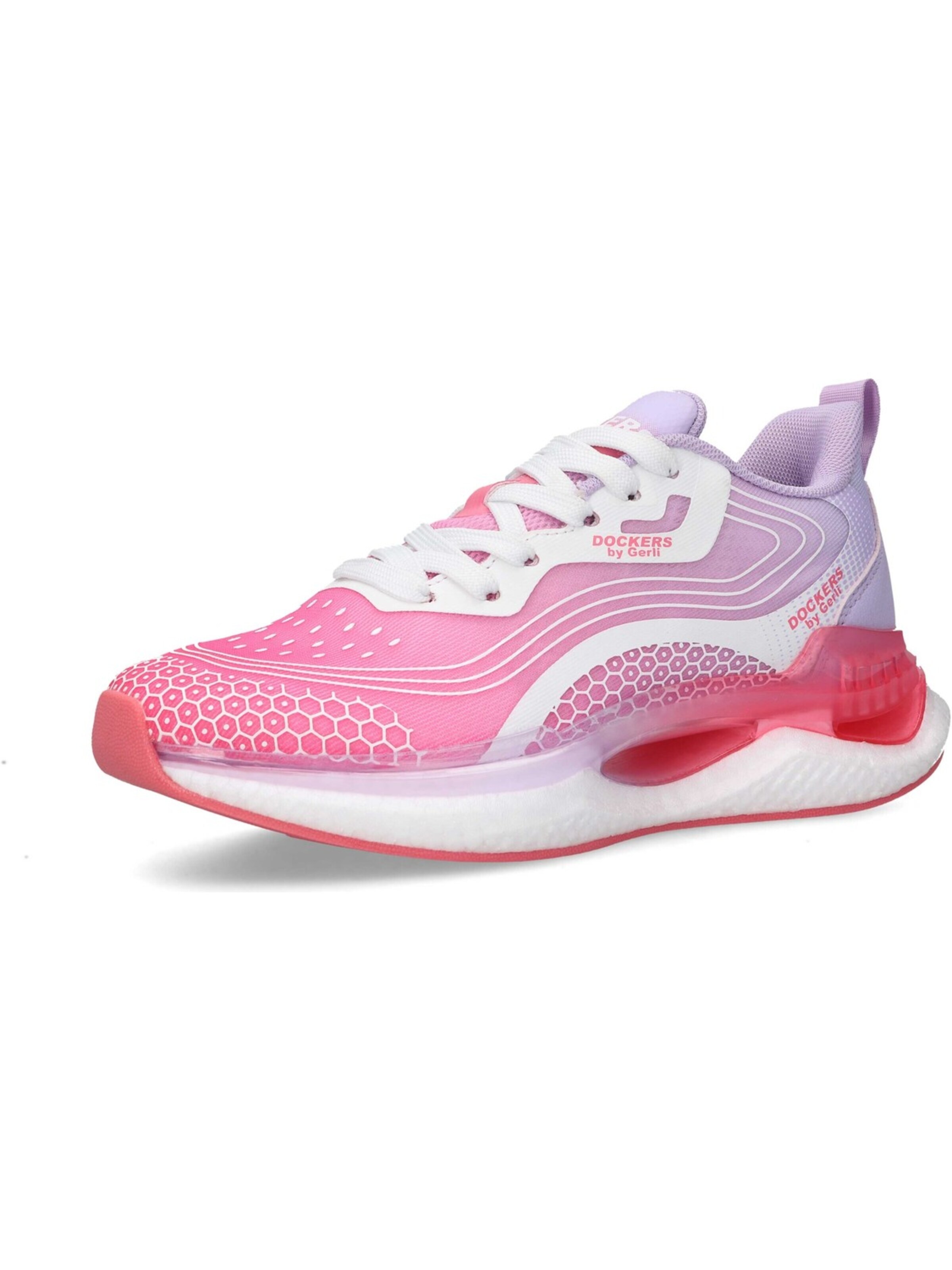 Dockers Sneakers 'Dockers Sneaker - Pink  / Multi Mesh' in Pink: front