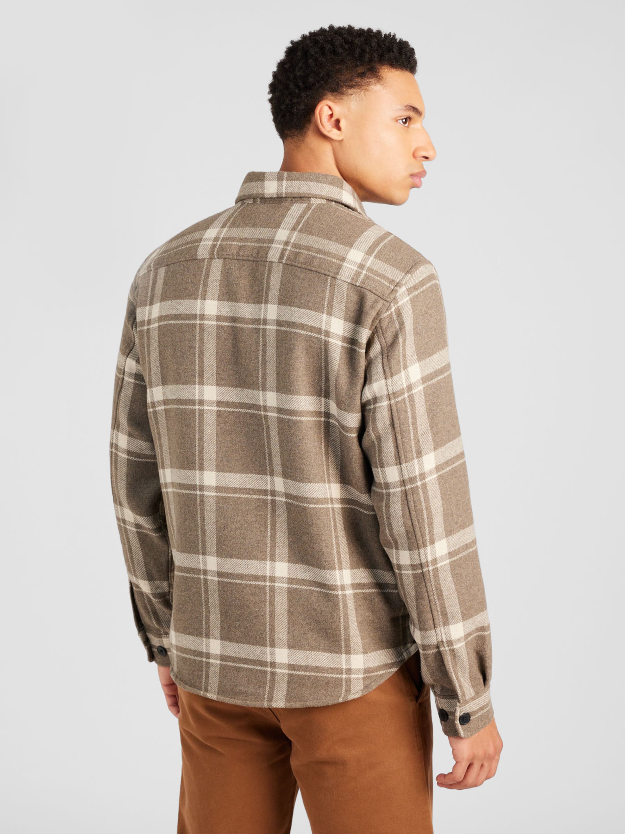 Coupe regular Chemise PABLO SELECTED HOMME en Cr me Beige Fonc