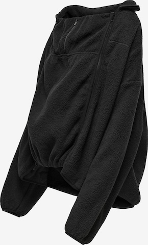 Only Maternity Fleecejacke 'OLMMAMA' in Schwarz: Vorderseite