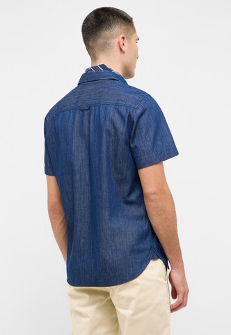 MUSTANG Regular fit Button Up Shirt 'Style Eloy' in Blue