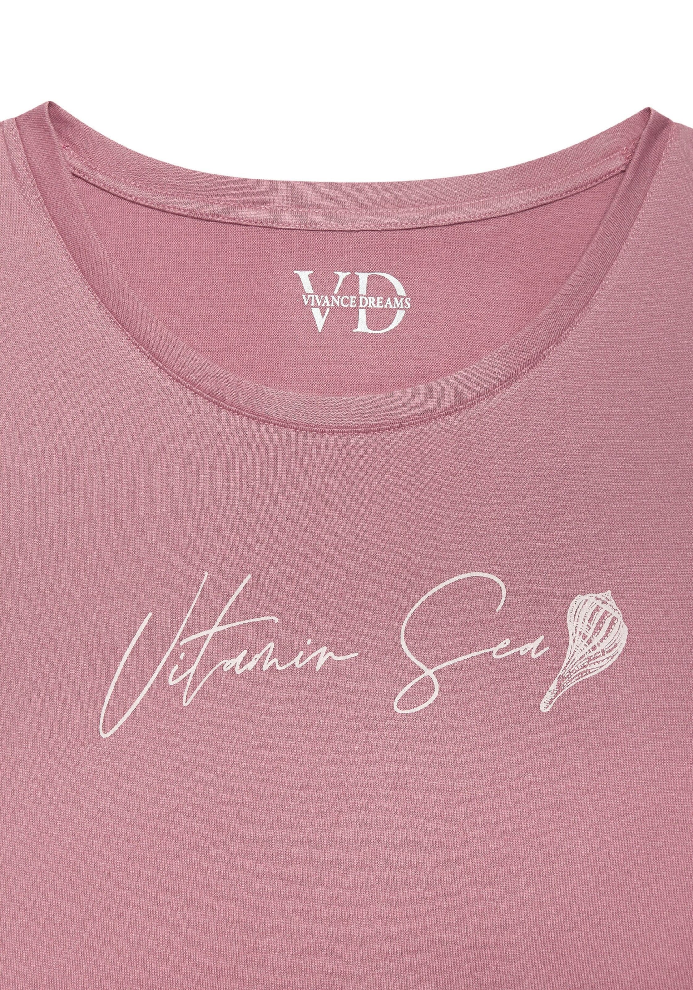 VIVANCE Pajama shirt 'Dreams' in Pink