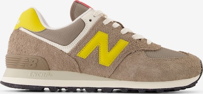 new balance Baskets basses '574' en moka / jaune / blanc, Vue avec produit