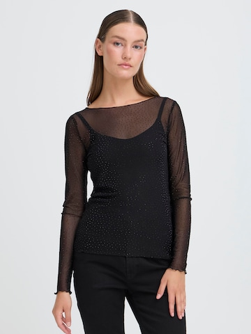 ICHI Shirts 'IHNOVIOLA' i sort: forside