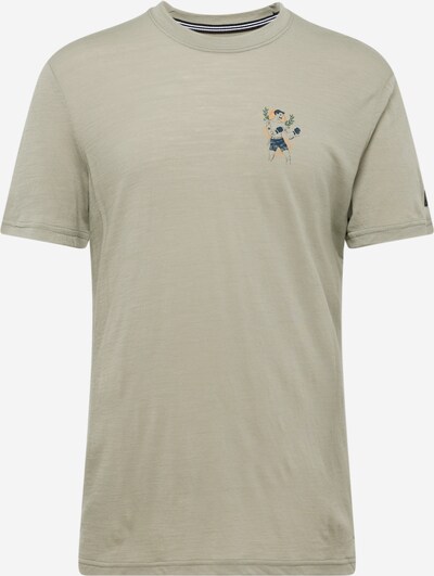 super.natural T-Shirt fonctionnel en bleu marine / gris fumé / vert foncé / orange, Vue avec produit