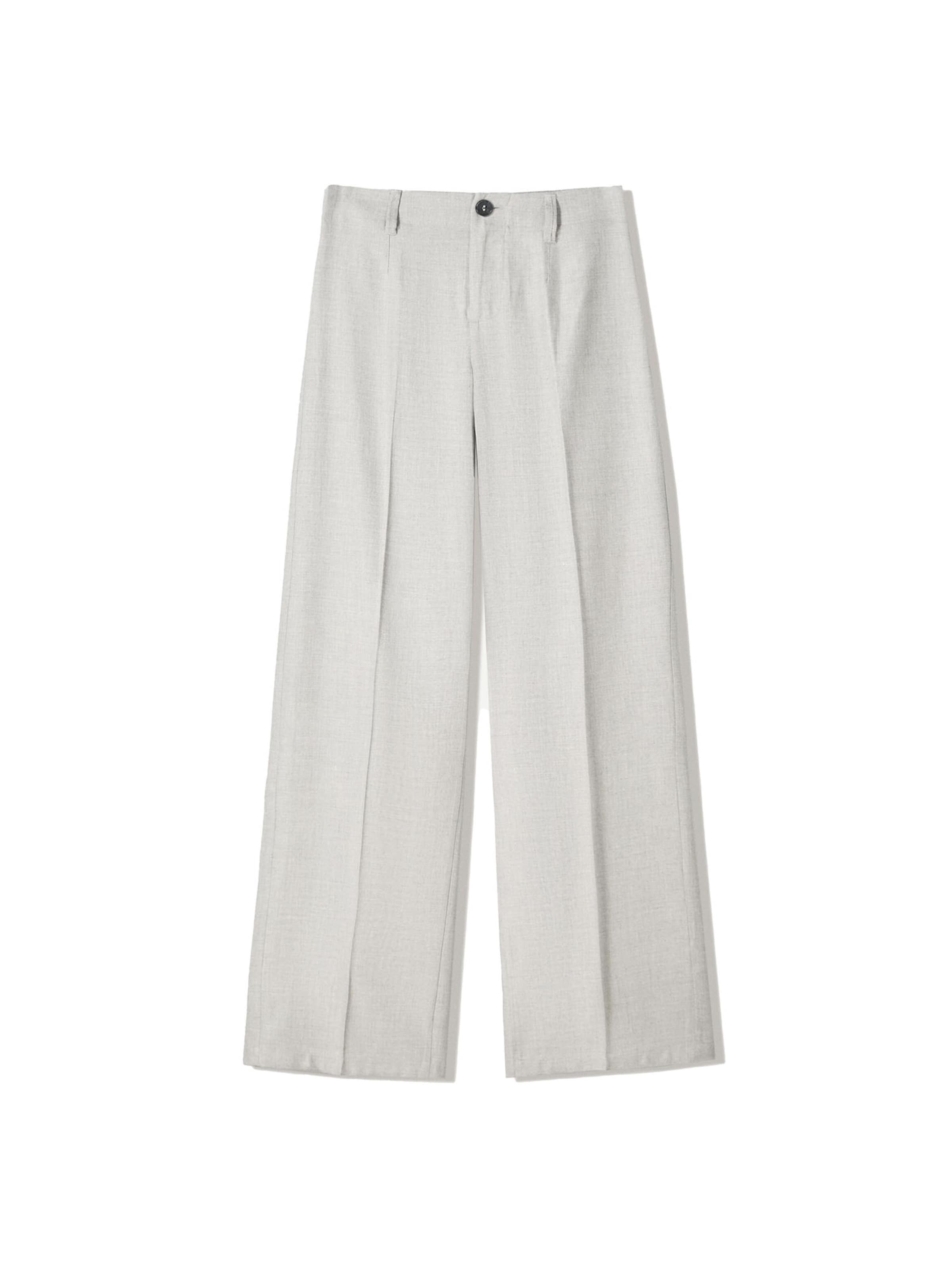 Bershka Bandplooibroek in Grijs: voorkant