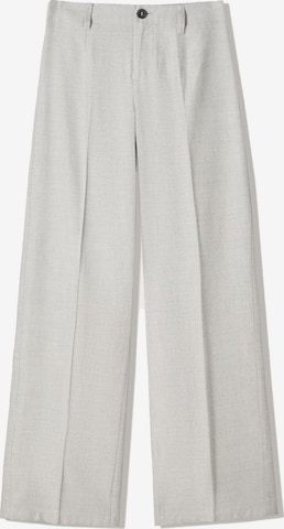 Bershka Bandplooibroek in Grijs: voorkant