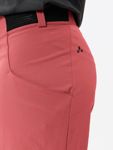 VAUDE Regular Outdoor Pants 'Loamer' in Red